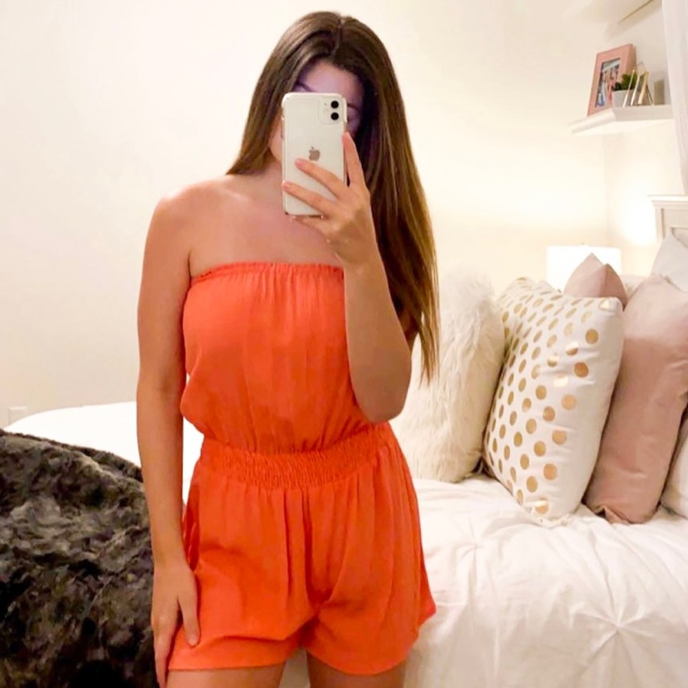 super cute coral romper and or cover up!!